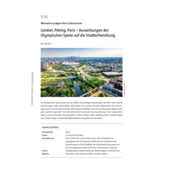 Auswirkungen der Olympischen Spiele auf die Stadtentwicklung - London, Paris, Peking