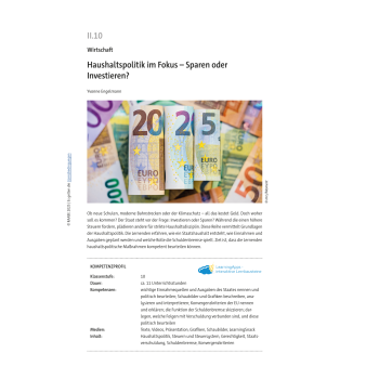 Haushaltspolitik im Fokus - Klasse 10