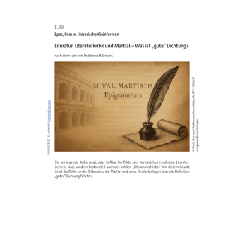 Literatur, Literaturkritik und Martial - Latein 9/10