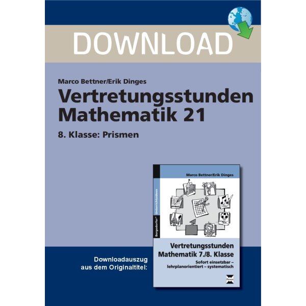 Vertretungsstunde Mathe 8. Klasse: Prismen