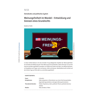Meinungsfreiheit im Wandel - Unterrichtseinheit Berufsschule