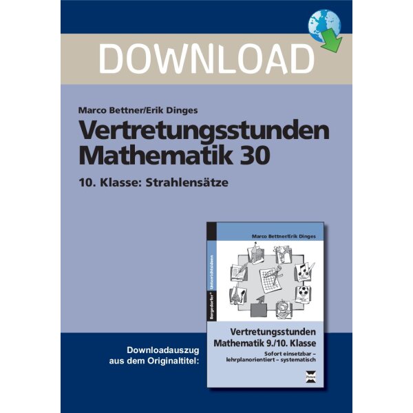 Vertretungsstunde Mathe 10. Klasse: Strahlensätze