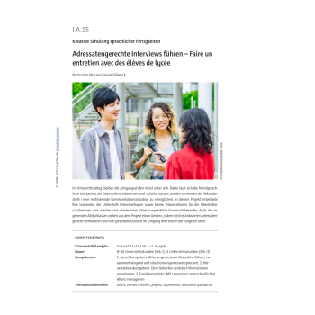Faire un entretien avec les élèves de lycée