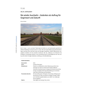 Nie wieder Auschwitz - Geschichte Klasse 9/10