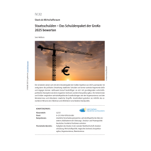 Das Schuldenpaket der GroKo 2025 bewerten - SEK II