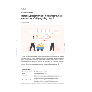 Pronouns, prepositions and more: Materialpaket zur...