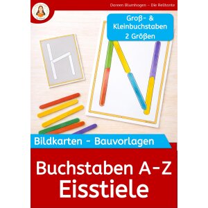 Buchstaben A-Z - Eisstiele-Bildkarten und Vorlagen