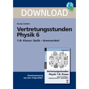 Vertretungsstunden Physik 7./8. Klasse: Optik -  Grenzwinkel