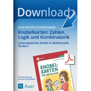 Knobelkarten zu Zahlen, Logik und Kombinatorik für...