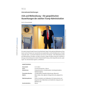 Die geopolitischen Auswirkungen der zweiten...