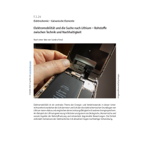 Elektromobilität und die Suche nach Lithium - SEK II