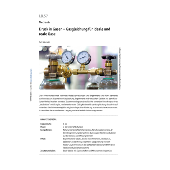 Gasgleichung für ideale und reale Gase - Klassen 9-11