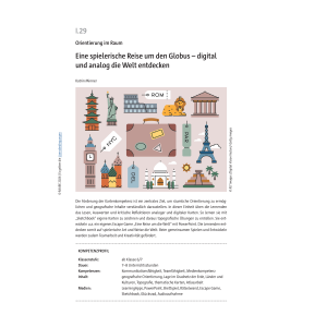 Eine spielerische Reise um den Globus - Erdkunde Klasse 6/7