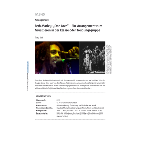 Arrangement  "One Love" Bob Marley