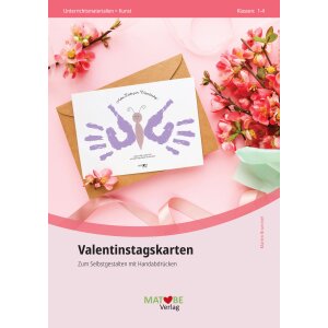 Einfache Handabdrücke-Valentinstagskarten