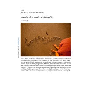Carpe diem: Das horazische Lebensgefühl - Latein SEK II
