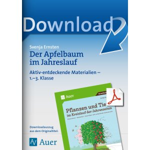 Der Apfelbaum im Jahrelauf im Sachunterricht