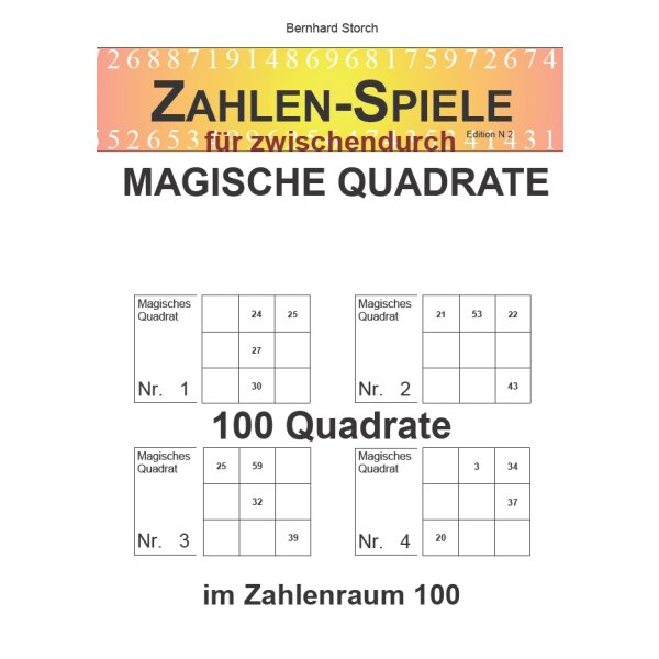 Zahlen-Spiele für zwischendurch: Magische Quadrate im Zahlenraum 100