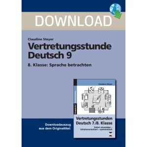 Vertretungsstunde Deutsch 7./8. Klasse: Sprache betrachten