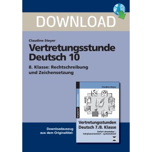 Vertretungsstunde Deutsch 8. Klasse:  Rechtschreibung und...
