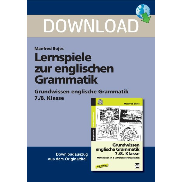 Lernspiele zur englischen Grammatik - Grundwissen englische Grammatik (7./8. Klasse)