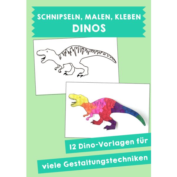 Dinos - Schnipseln, Malen, Kleben