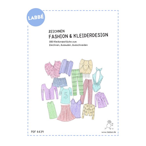 Fashion u. Kleiderdesign - Vorlagen zum Zeichnen, Ausmalen, Ausschneiden