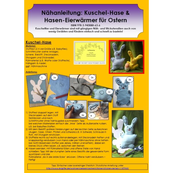 Nähanleitung: Kuschel-Hase und Hasen-Eierwärmer für Ostern