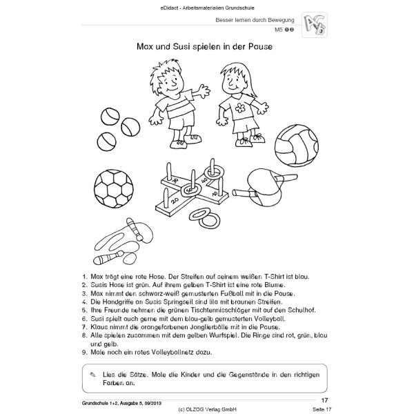 Besser lernen durch Bewegung (1.-2. Klasse)