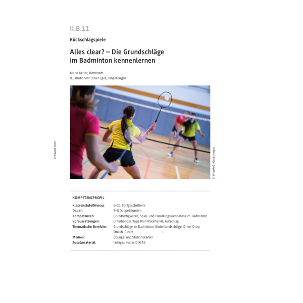 Die Grundschläge im Badminton kennenlernen