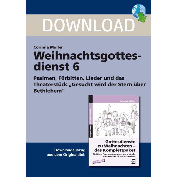 Weihnachtsgottesdienst  -  Psalmen, Fürbitten, Lieder und das Theaterstück: Gesucht wird der Stern über Bethlehem