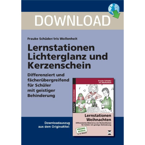 Lernstationen Lichterglanz und Kerzenschein - Differenziert und fächerübergreifend für Schüler mit geistiger Behinderung