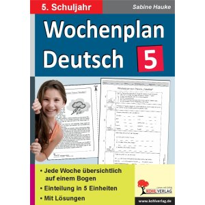 Wochenplan Deutsch - 5. Schuljahr