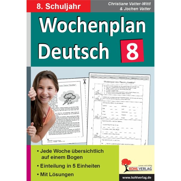 Wochenplan Deutsch - 8. Schuljahr