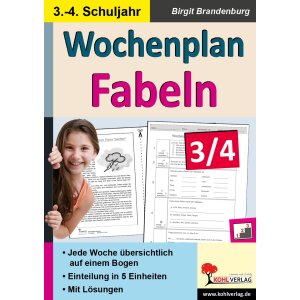 Wochenplan Fabeln - 3./4. Schuljahr