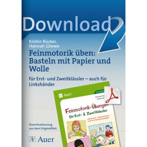 Basteln mit Papier und Wolle - Feinmotorik-Übungen...