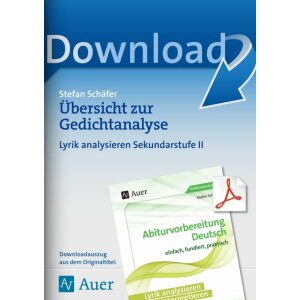 Übersicht zur Gedichtanalyse - Lyrik analysieren Sek II