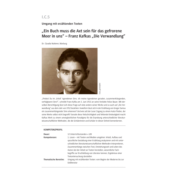 F. Kafka: Die Verwandlung