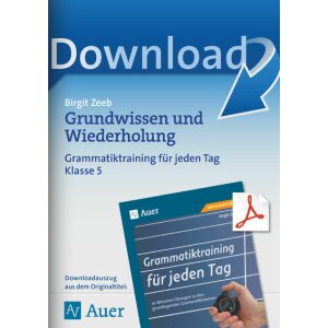 Grammatiktraining: Grundwissen und Wiederholung