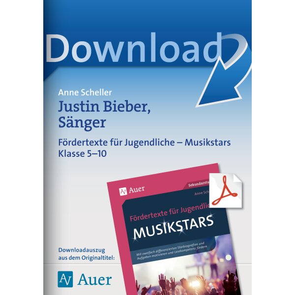 Justin Bieber - Fördertexte für Jugendliche