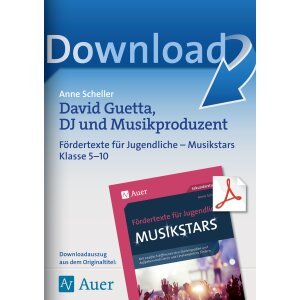 David Guetta - Fördertexte für Jugendliche