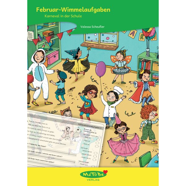 Karneval-Wimmelaufgaben für den Februar