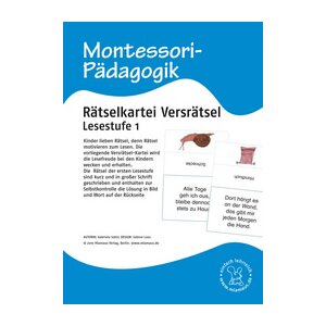 Montessori: Rätselkartei-Versrätsel - Lesestufe 1