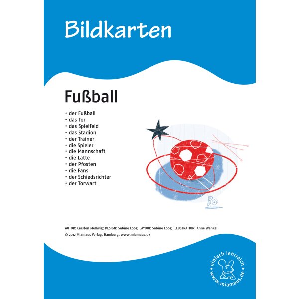 Bildkarten Fußball für den Deutschunterricht