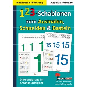 123-Schablonen zum Ausmalen, Schneiden und Basteln