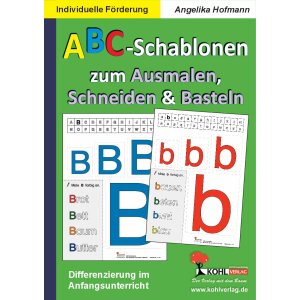 ABC-Schablonen zum Ausmalen, Schneiden und Basteln