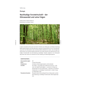 Nachhaltige Forstwirtschaft - Klimawandel und seine Folgen