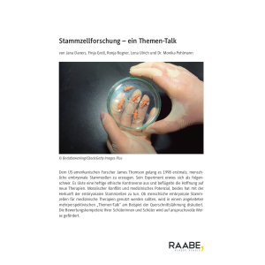 Stammzellforschung - ein Themen-Talk