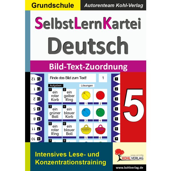 SelbstLernKartei Deutsch 5 - Bild-Text-Zuordnung
