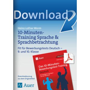 10-Minuten-Training Sprache und Sprachbetrachtung